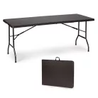 Rattan hatású összecsukható kerti asztal