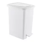 Slim Műanyag pedálos szemetes, fehér, 25L