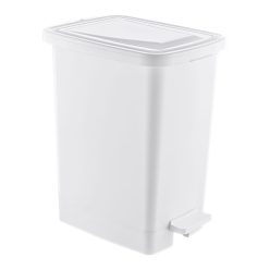 Slim Műanyag pedálos szemetes, fehér, 25L