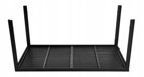6 személyes kerti asztal 156x78 cm polywood fekete
