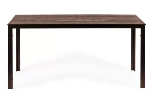 6 személyes kerti asztal 156x78 cm polywood barna