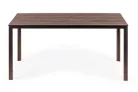 6 személyes kerti asztal 156x78 cm polywood barna