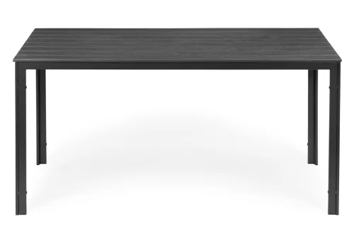 6 személyes kerti asztal 156x78 cm polywood szürke