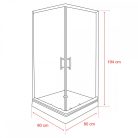 Spirit Bamboo 80x80 cm szögletes zuhanykabin, zuhanytálcával