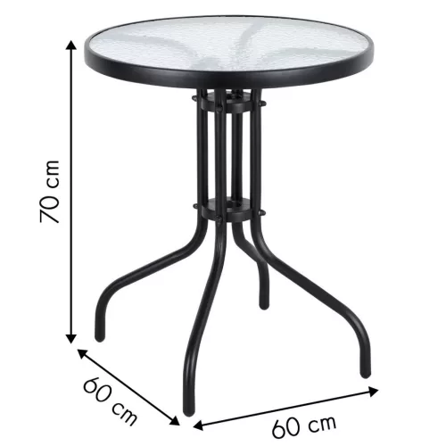 60 cm-es kerek kerti asztal