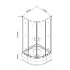 Spirit Deep 80x80 cm íves zuhanykabin zuhanytálcával