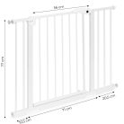 Biztonsági korlát 74-105 cm lépcsőkhöz és ajtókhoz acél fehér