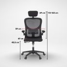 Flexo ergonomikus irodai forgószék deréktámasszal