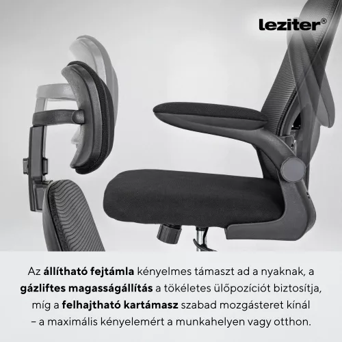 Flexo ergonomikus irodai forgószék deréktámasszal