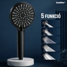 Lili 5 funkciós kézizuhany tömlővel tartóval fekete