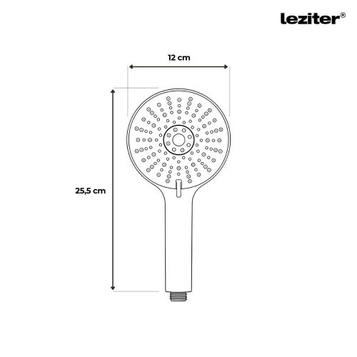 Lili 5 funkciós kézizuhany tömlővel tartóval szürke