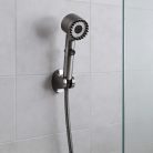 Kori 3 funkciós kézizuhany tömlővel tartóval szürke