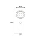 Kori 3 funkciós kézizuhany tömlővel tartóval szürke