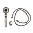 Kori 3 funkciós kézizuhany tömlővel tartóval szürke