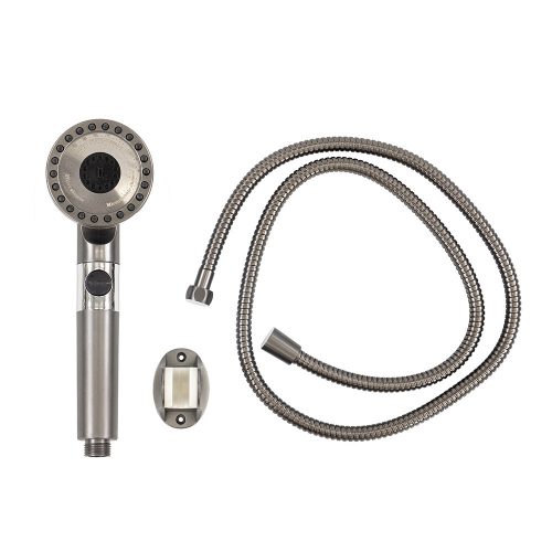 Kori 3 funkciós kézizuhany tömlővel tartóval szürke