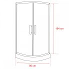 Spirit Matt 80x80 cm íves zuhanykabin zuhanytálcával