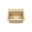 Nia szögletes egy medencés gránit mosogató szifonnal bézs