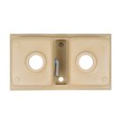 Tia szögletes két medencés gránit mosogató szifonnal bézs