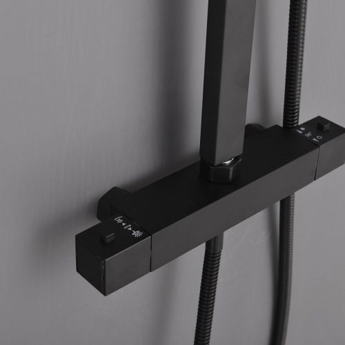 Mazama Black zuhanyszett termosztátos csapteleppel