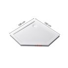 Modena Slim ötszögletű alacsony akril zuhanytálca 100x100 cm