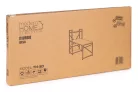 Íróasztal 120x60 cm, 3 polcos, sötét diófa, loft stílus