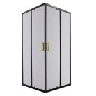 Tiara Square Gold 90x90 cm szögletes zuhanykabin zuhanytálca nélkül