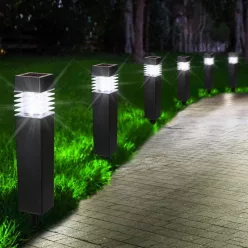   Napelemes LED kerti lámpa, hideg fehér fény, IP44 időjárásálló