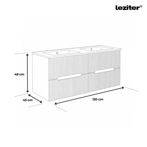 Trent 120 alsó szekrény mosdóval