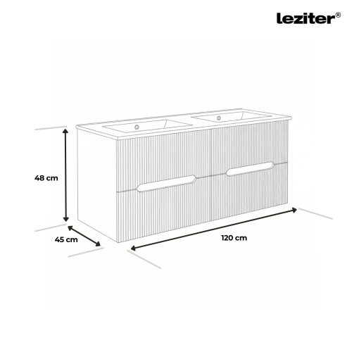 Trent 120 alsó szekrény mosdóval