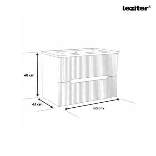 Trent 80 alsó szekrény mosdóval