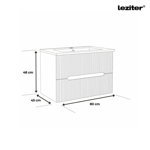 Trent 80 alsó szekrény mosdóval