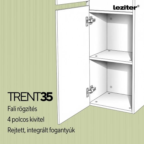 Trent függesztett oldal szekrény