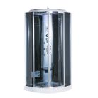 Vital Black 90x90 cm íves hidromasszázs zuhanykabin