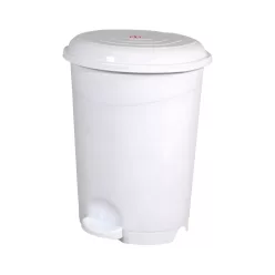   Planet Pedálos szemetes kuka, műanyag, LUXURY fehér, kivehető kosárral, 12L NO3