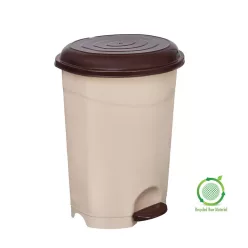   Planet Pedálos szemetes kuka, műanyag, ECO barna kivehető kosárral, 12L NO3