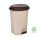 Planet Pedálos szemetes kuka, műanyag, ECO barna kivehető kosárral, 12L NO3