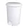 Planet Pedálos szemetes kuka, műanyag, LUXURY fehér, kivehető kosárral, 22L NO4