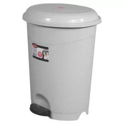  Planet Pedálos szemetes kuka, műanyag, ECO szürke, kivehető kosárral, 50L NO5