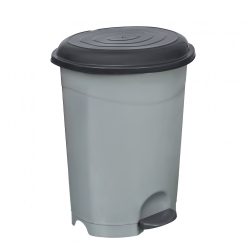   Planet Pedálos szemetes kuka, műanyag, ECO antracit, kivehető kosárral, 50L