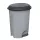 Planet Pedálos szemetes kuka, műanyag, ECO antracit, kivehető kosárral, 50L