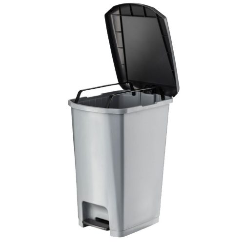 Planet Pedálos szemetes kuka SLIM, műanyag, ECO antracit, 40L