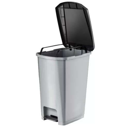 Planet Pedálos szemetes kuka SLIM, műanyag, ECO antracit, 40L