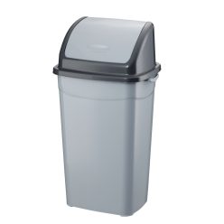   Planet Billenőfedeles szemetes kuka, műanyag, szürke/antracit, 70 L