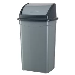   Planet Billenőfedeles szemetes kuka, műanyag, szürke/antracit, 70 L