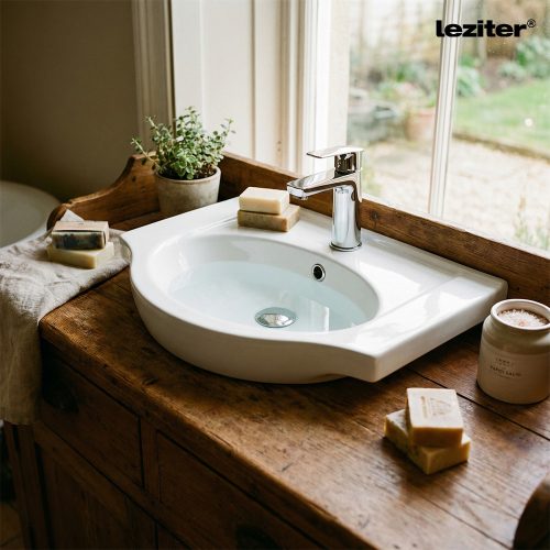 V55 szárnyas kerámia mosdó 55x42 cm