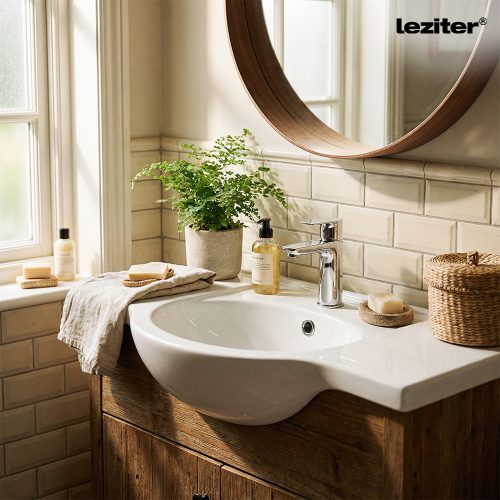 V85 szárnyas kerámia mosdó 85x48 cm