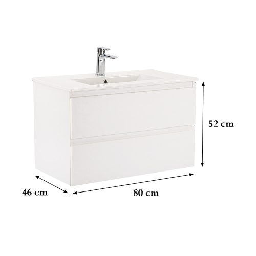 Vario Forte 80 alsó szekrény mosdóval