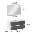 Vario Forte 100 alsó szekrény mosdóval