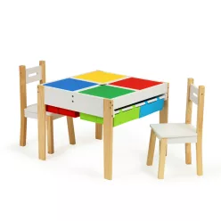 Fa gyermekbútor készlet asztallal 2 székkel