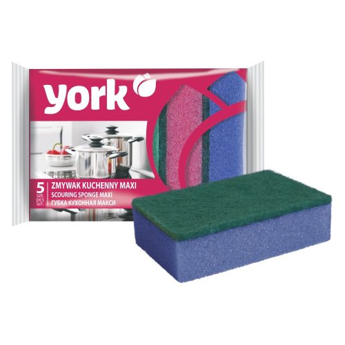 YORK maxi – 5 darabos dörzsis szivacs, 10x6,5 cm